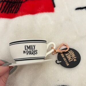 Rare collectable Bath&BodyWorks  Teacup hand sanitizer Keychain (Emily in Paris)